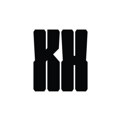 KH monogram logo design letter text name symbol monochrome logotype alphabet character simple logo