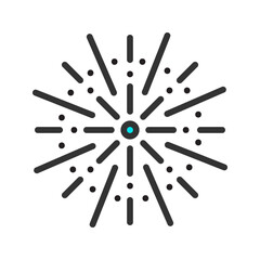 Fireworks icon vector image. Suitable for mobile apps, web apps and print media.