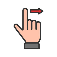 Obraz premium Hand Cursor icon vector image. Suitable for mobile apps, web apps and print media.