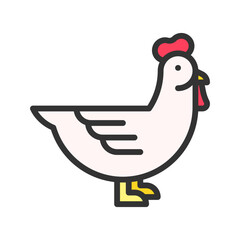 Hen icon vector image. Suitable for mobile apps, web apps and print media.