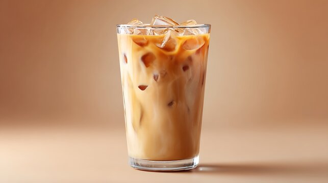 Iced chai latte isolated