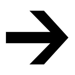 Arrow black icon. Arrow shape element icon. Target arrow vector illustration. Black arrow pointing right. Cursor. Modern simple arrow. 