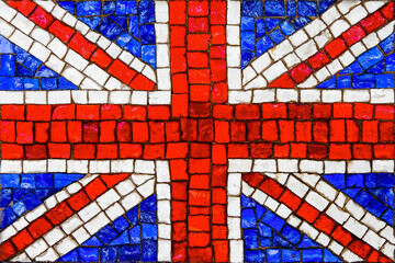 Fototapeta premium Mosaic flag of great britain or united kingdom