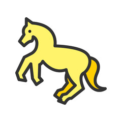 Horse Performing icon vector image. Suitable for mobile apps, web apps and print media.
