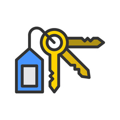 Keys icon vector image. Suitable for mobile apps, web apps and print media.