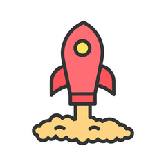 Launch icon vector image. Suitable for mobile apps, web apps and print media.