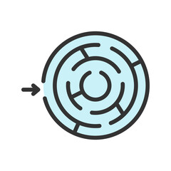 Maze icon vector image. Suitable for mobile apps, web apps and print media.