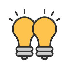 Merging Ideas icon vector image. Suitable for mobile apps, web apps and print media.