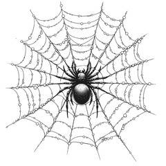 Obraz premium Spider web simply vector --v 6.1 --s 750 --raw