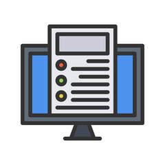 Online Test icon vector image. Suitable for mobile apps, web apps and print media.