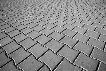 area of ceramic bricks herringbone pattern