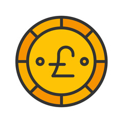 Pound Symbol icon vector image. Suitable for mobile apps, web apps and print media.