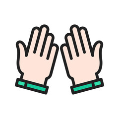 Obraz premium Praying Hands icon vector image. Suitable for mobile apps, web apps and print media.