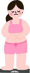 뚱뚱한 여자 사람 캐릭터(fat woman character)