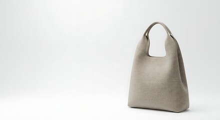 Stylish gray leather tote bag handbag fashion accessory shoulder bag designer purse luxury bag for women on transparent background