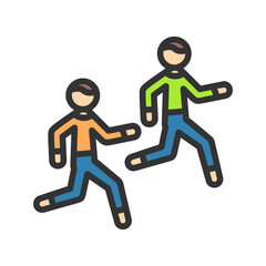 Running Race icon vector image. Suitable for mobile apps, web apps and print media.