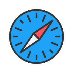 Safari icon vector image. Suitable for mobile apps, web apps and print media.
