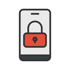 Secure Device icon vector image. Suitable for mobile apps, web apps and print media.