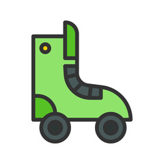Skates icon vector image. Suitable for mobile apps, web apps and print media.