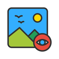 View Image icon vector image. Suitable for mobile apps, web apps and print media.