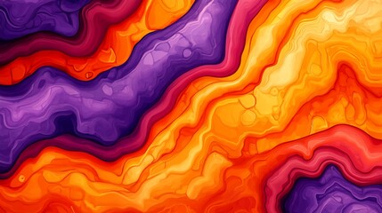 Abstract Fluid Art: Vibrant Hues and Organic Forms