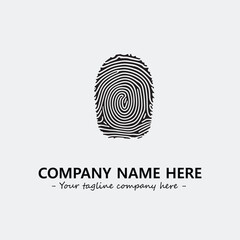 Naklejka premium Fingerprint logo company design vector illustration