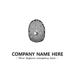 Fingerprint logo company design vector illustration