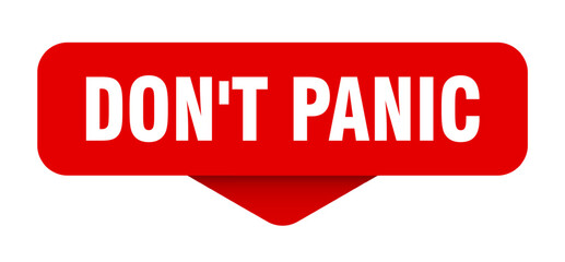 don't panic sticker. don't panic sign on transparent background