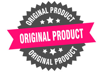 original product. original product round pink label isolated on transparent background