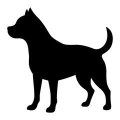 dog silhouette monochrome logo design vector illustration on white background