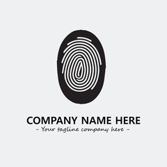 Fingerprint logo company design vector illustration