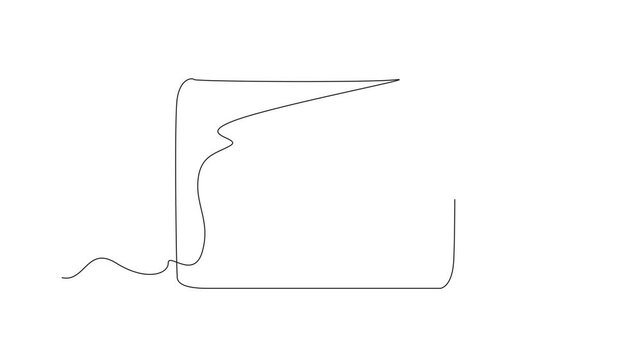 National Trivia Day. Animation of single line drawing of rectangle with question mark hanging. Challenge a trivia contest, host one at home or attend a trivia night. Celebrate. Full length motion