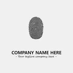 Naklejka premium Fingerprint logo company design vector illustration
