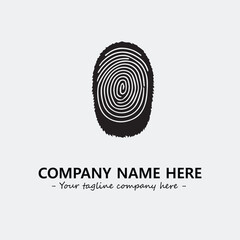 Fingerprint logo company design vector illustration