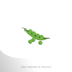 Green Chili Pepper Vegetable Icon in Minimal Style