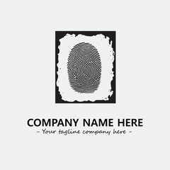 Fingerprint logo company design vector illustration