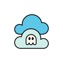 Doodle Cloud Icon Representing Free Ideas
