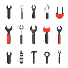 Tools icons set. Instruments signs collection. Tool simple icon. Vector illustration --v 6.1 --s 750 --raw