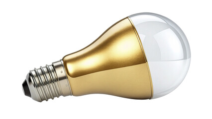 Modern light bulb designed for energy efficiency and aesthetic appeal, showcasing sleek gold and clear finish that enhances any space
