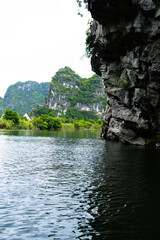 Ninh Binh, Vietnam - July 18, 2022 : Beautiful Natural Landscape In Trang An Landscape Complex Of Ninh Binh Province, Vietnam. Trang An Area Was Designated As A Dual UNESCO World Heritage Site.