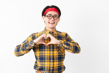 Fototapeta premium チェック柄の服を着た若い男性