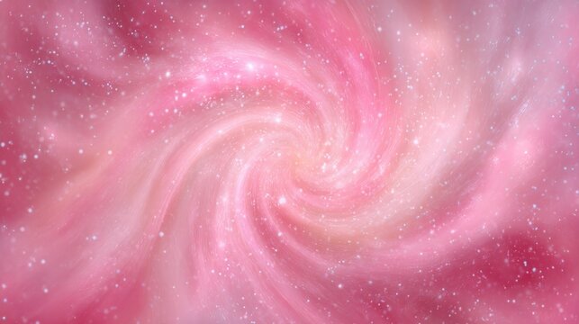 A stunning image of mesmerizing pink galaxy swirl, radiating cosmic energy and beauty, perfect for backgrounds or fantasy-themed projects.