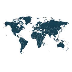 World map simple illustration. Vector --v 6.1 --s 750 --raw