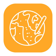 Globe and Pen Icon