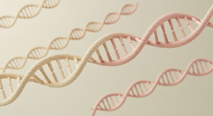 Abstract Representation of DNA Double Helix Structures in Pastel Hues