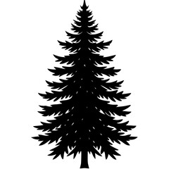 Fototapeta premium christmas tree isolated on white background
