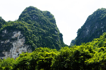 Ninh Binh, Vietnam - July 18, 2022 : Beautiful Natural Landscape In Trang An Landscape Complex Of Ninh Binh Province, Vietnam. Trang An Area Was Designated As A Dual UNESCO World Heritage Site.