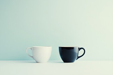 Minimalist depiction of two coffee cups side by side