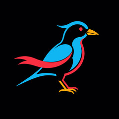 Fototapeta premium Colorful-Bird-Logo-Design-Abstract-Bird-Icon-Illustration