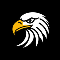 Obraz premium Eagle-Head-Logo-Design-American-Bald-Eagle-Illustration-Symbol